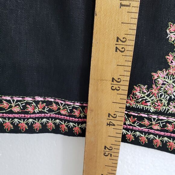 Coldwater Creek Beautiful Woman's Linen Blend Embroidered Lined Blazer, Size 14 - Picture 8 of 10